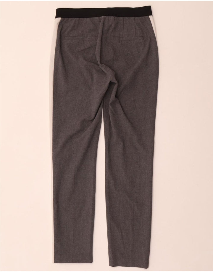 Zara Γυναικείο Slim παντελόνι Chino Small W26 L28 Grey Colorblock Polyester