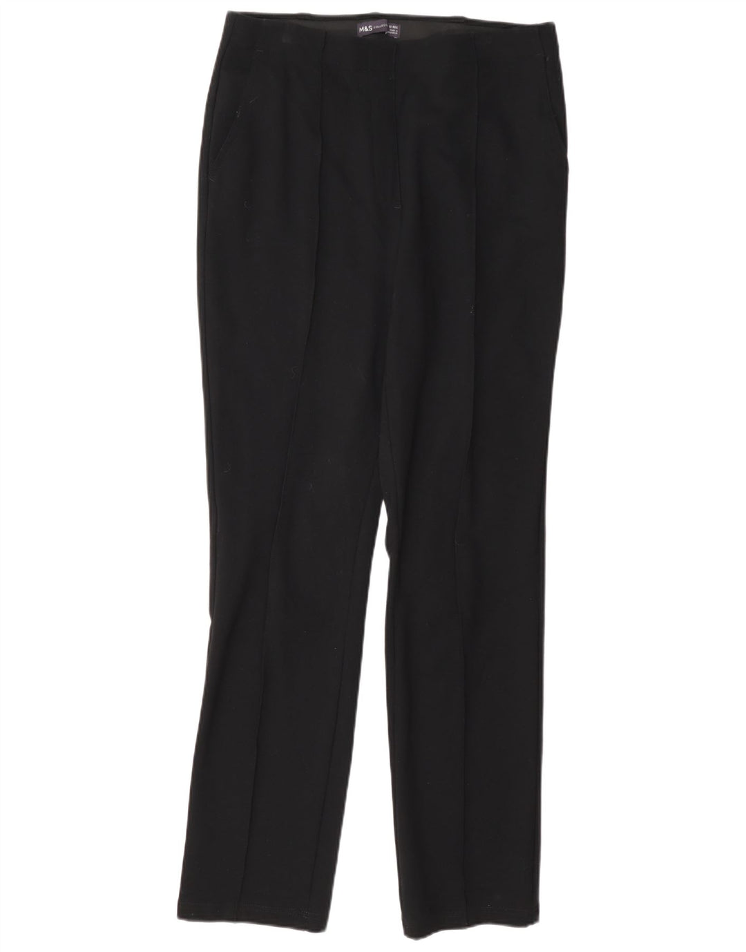 Marks & Spencer Γυναικείο ίσιο παντελόνι UK 12 Medium W32 L30 Μαύρο