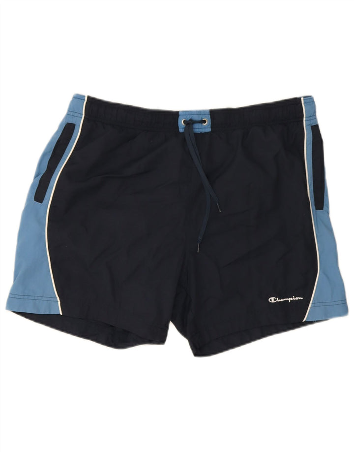 Ανδρικό σορτς κολύμβησης Champion 2XL Navy Blue Colorblock Polyamide