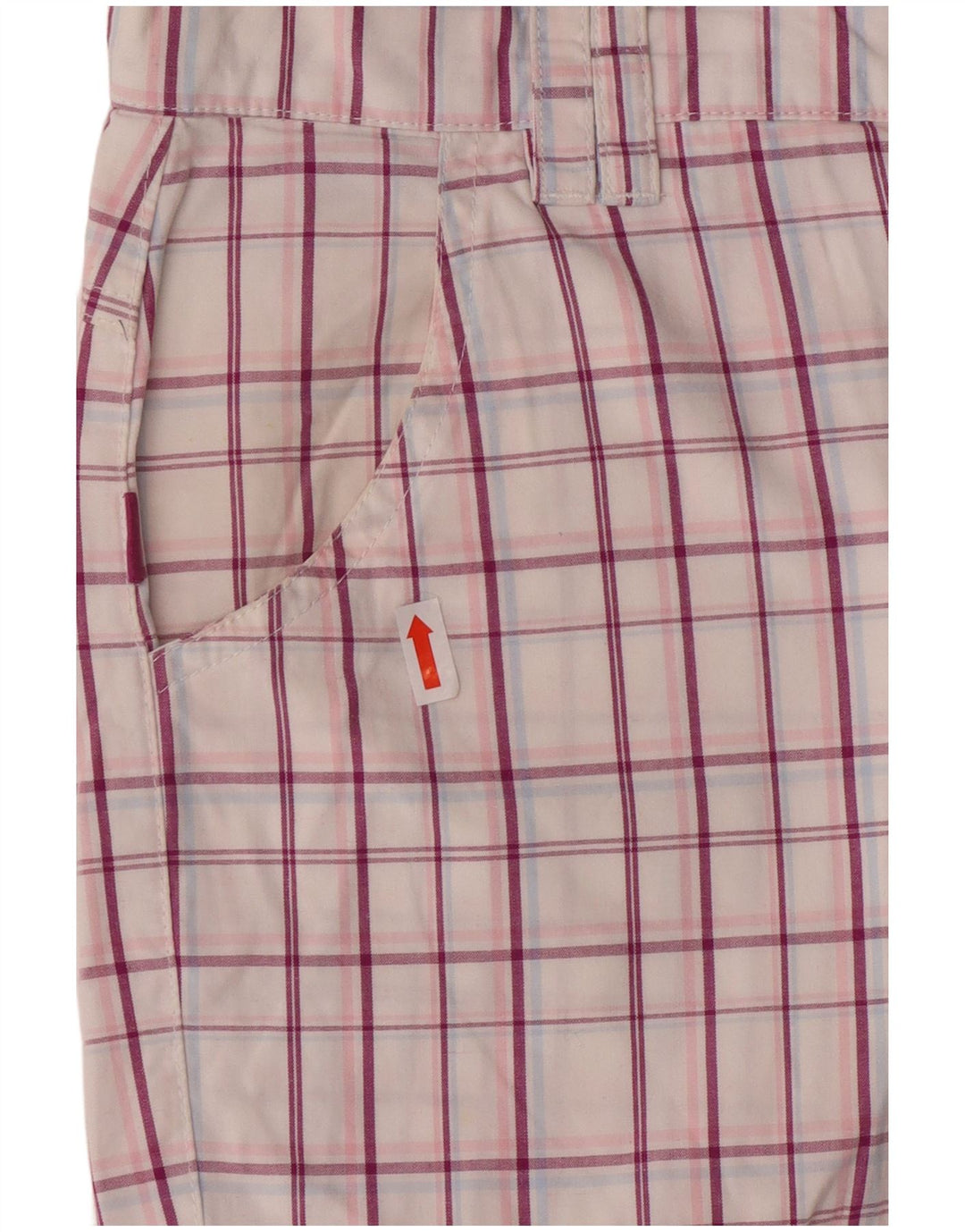 Kappa Γυναικείο γραφικό παντελόνι Capri Medium W30 L19 Purple Check Cotton