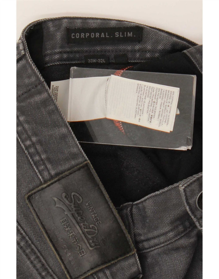 Superdry Ανδρικό τζιν Corporal Slim W33 L32 Γκρι βαμβακερό