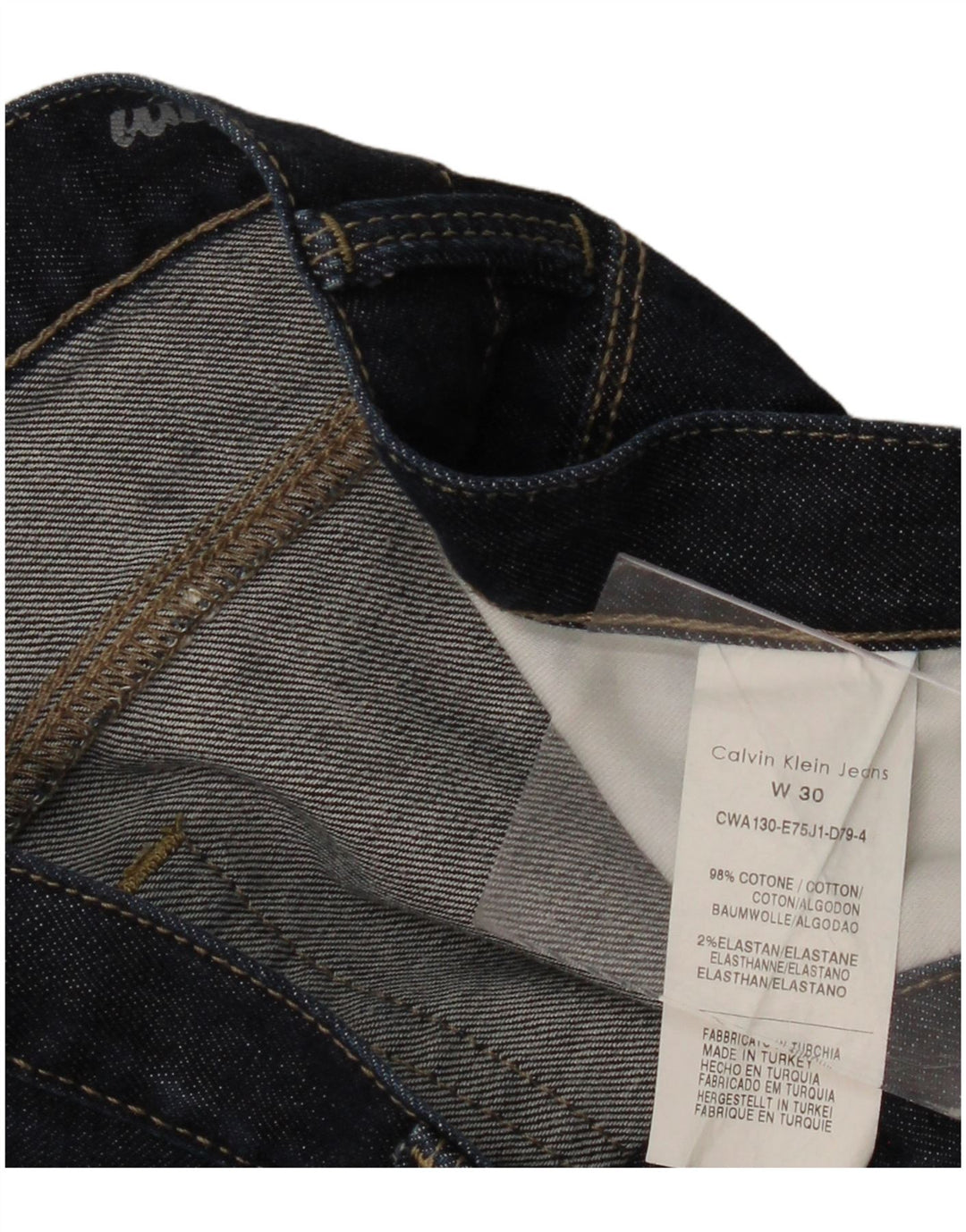 Γυναικείο τζιν Calvin Klein W30 L30 Navy Blue Cotton