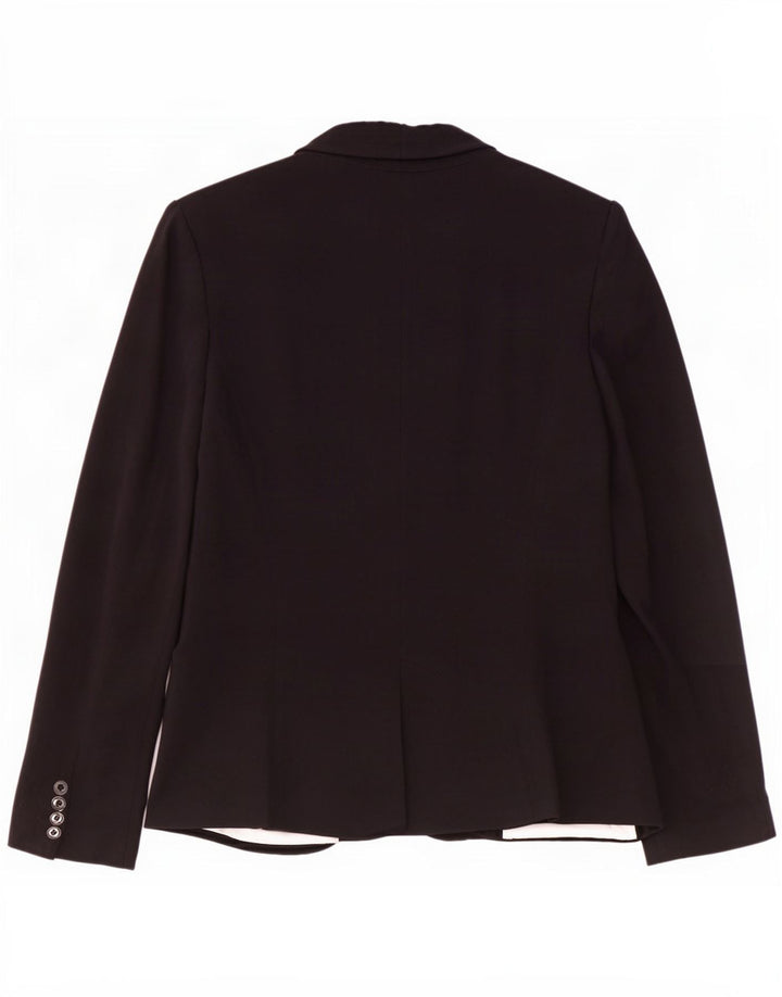 Zara Γυναικείο σακάκι 1 κουμπιού blazer UK 10 Small Black Viscose
