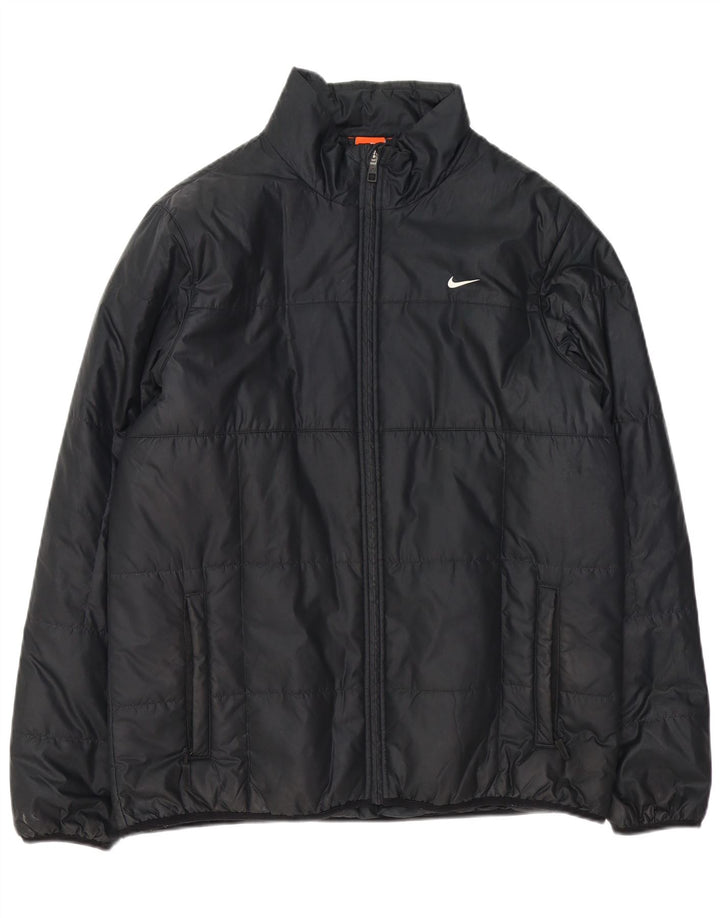 Ανδρικό μπουφάν Nike με επένδυση UK 40 μεγάλο μαύρο πολυεστέρα