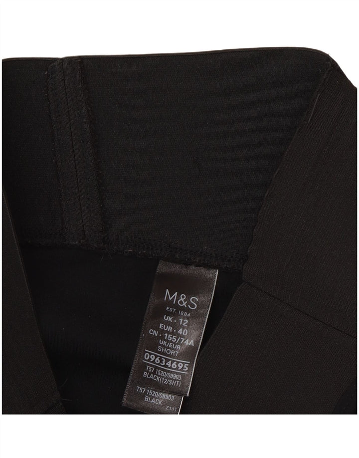 Marks & Spencer Γυναικεία κολάν Crop UK 12 Medium Black Viscose