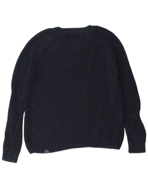 Superdry γυναικείο πουλόβερ με λαιμόκαυστο UK 10 Small Navy Blue Floral