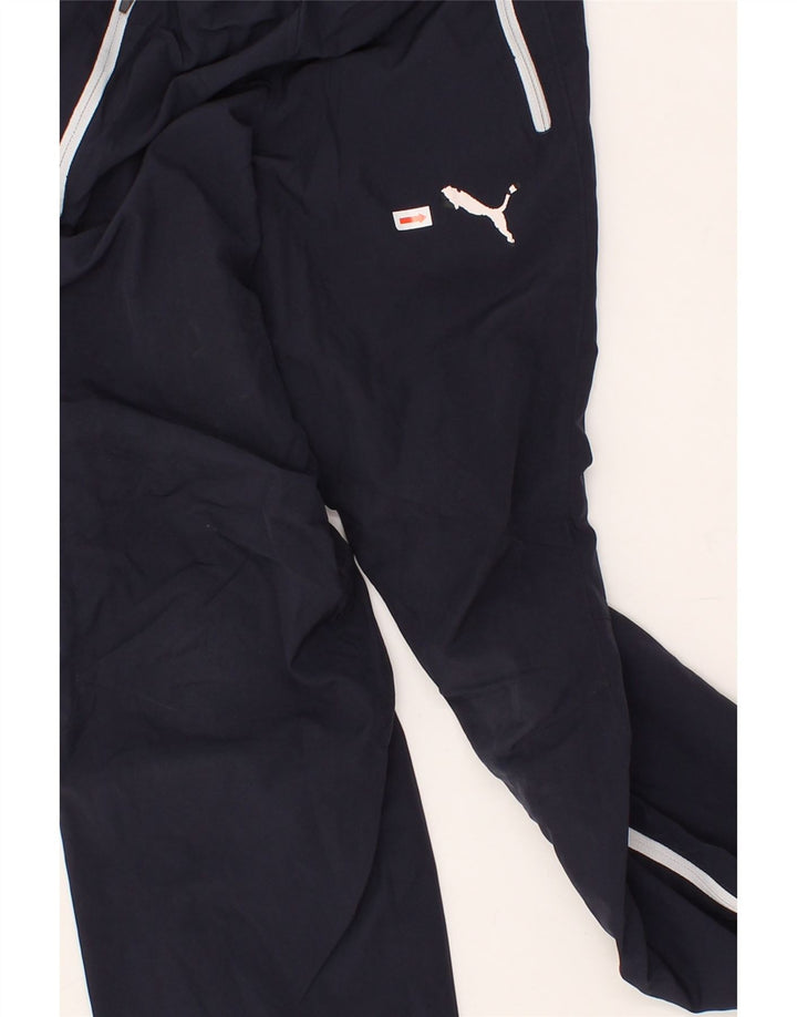 PUMA Boys Tracksuit Trousers 9-10 Years Medium Navy Blue Polyester Vintage Puma and Second-Hand Puma from Messina Hembry 