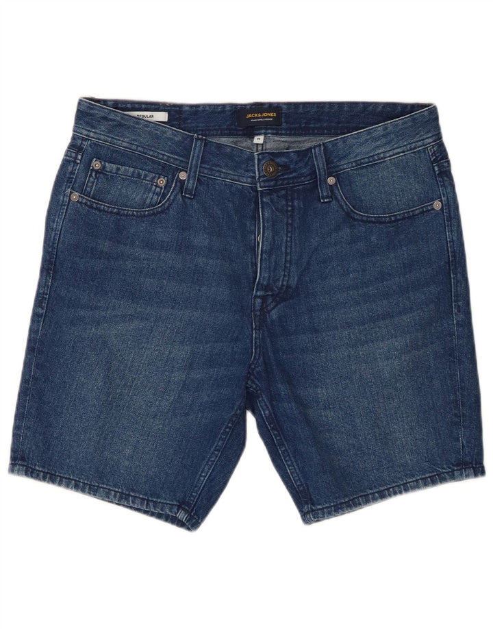 Ανδρικό τζιν σορτς Jack & Jones με κανονική εφαρμογή, μεσαίο W32, μπλε βαμβακερό