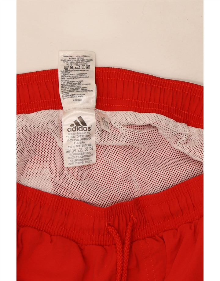 Ανδρικό γραφικό σορτς κολύμβησης Adidas, μεσαίο κόκκινο πολυεστέρα