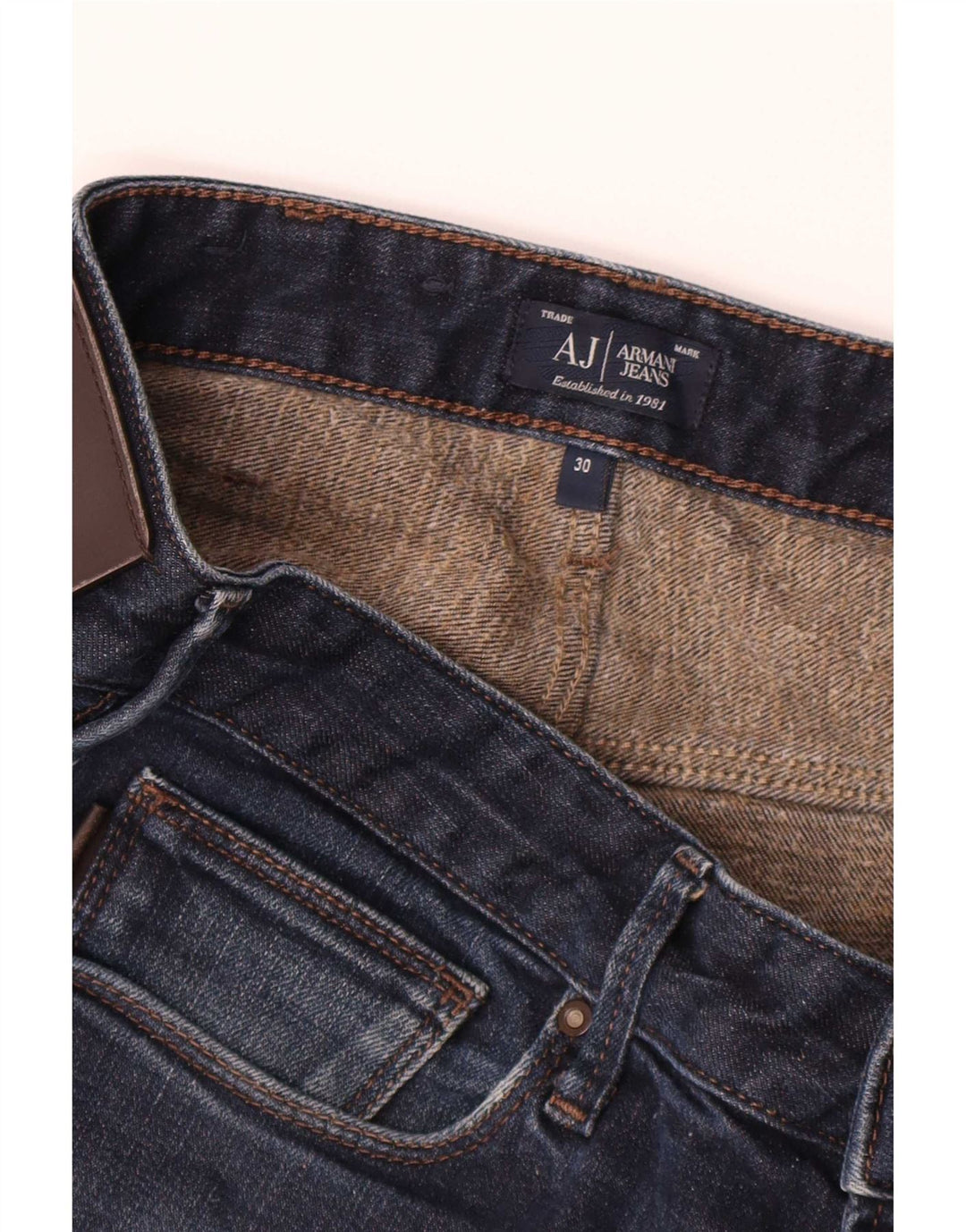 Armani Ανδρικό Slim Jeans W30 L28 Navy Blue Cotton