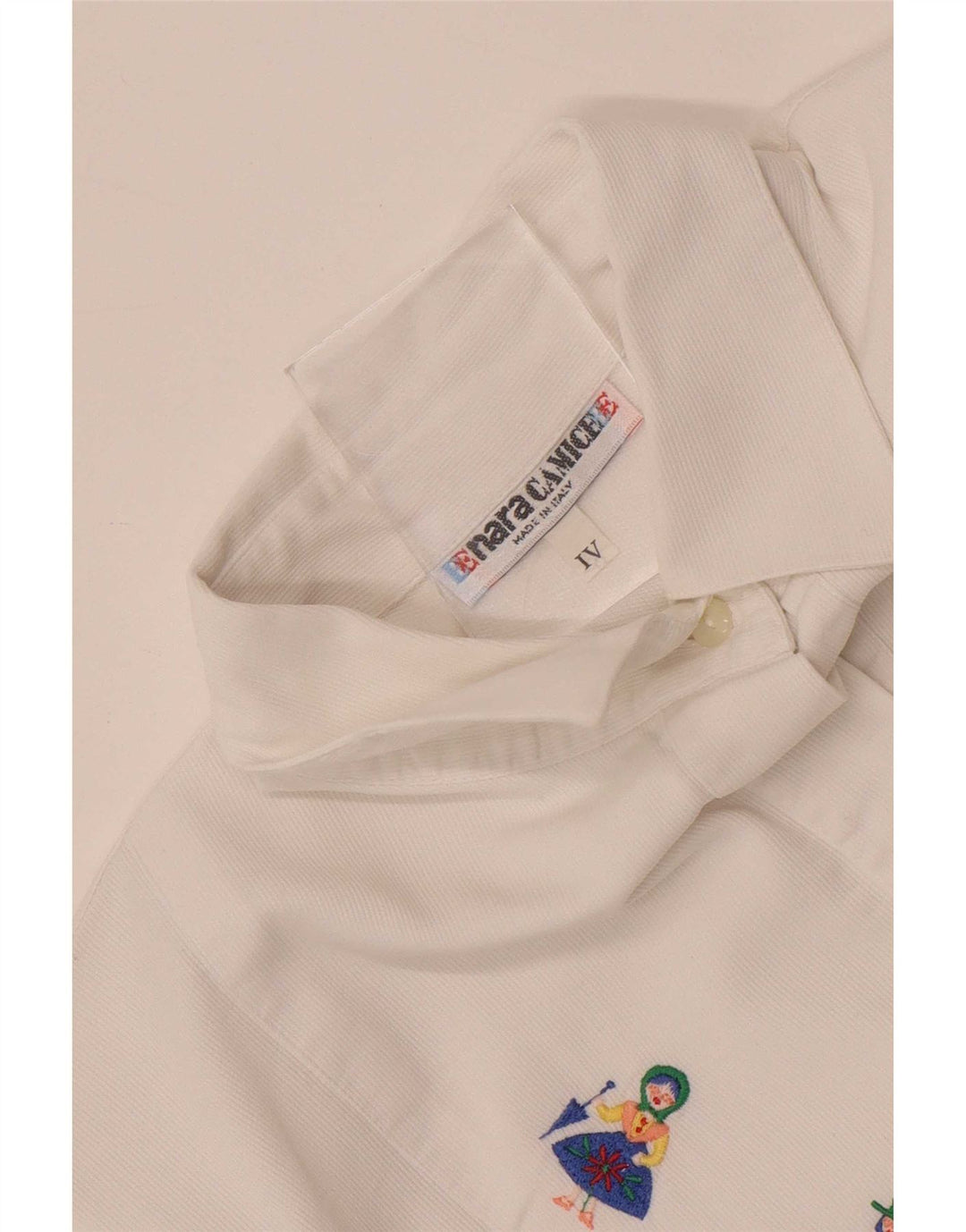 Naracamicee Γυναικείο πουκάμισο γραφικό Μπλούζα UK 14 Medium White Ethnic