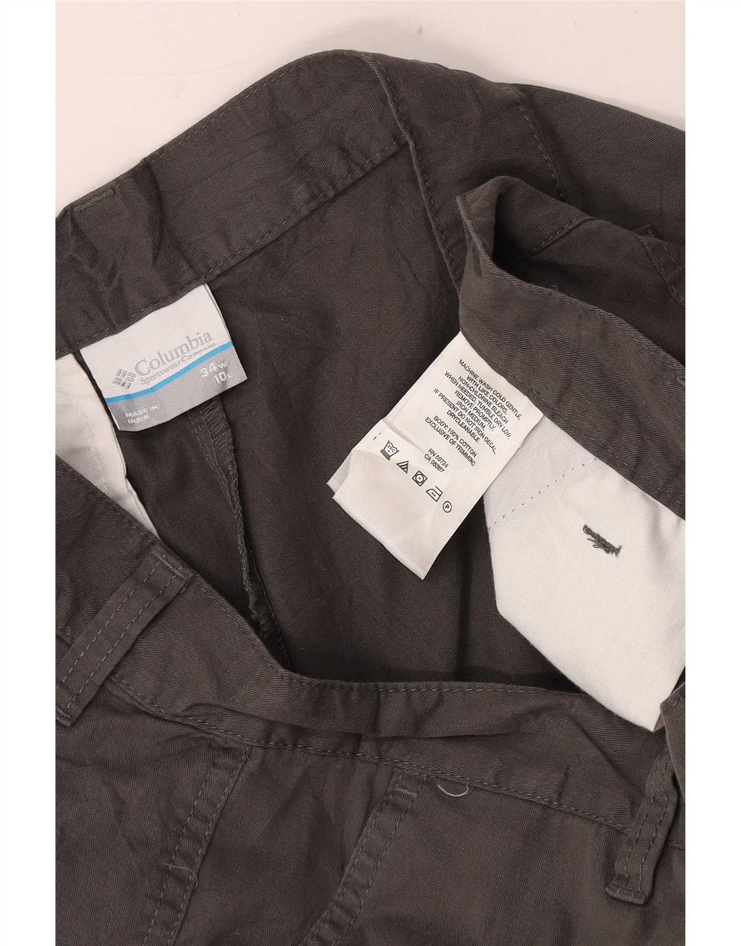 Ανδρικό κανονικό σορτς chino Columbia W34 μεγάλο γκρι βαμβακερό