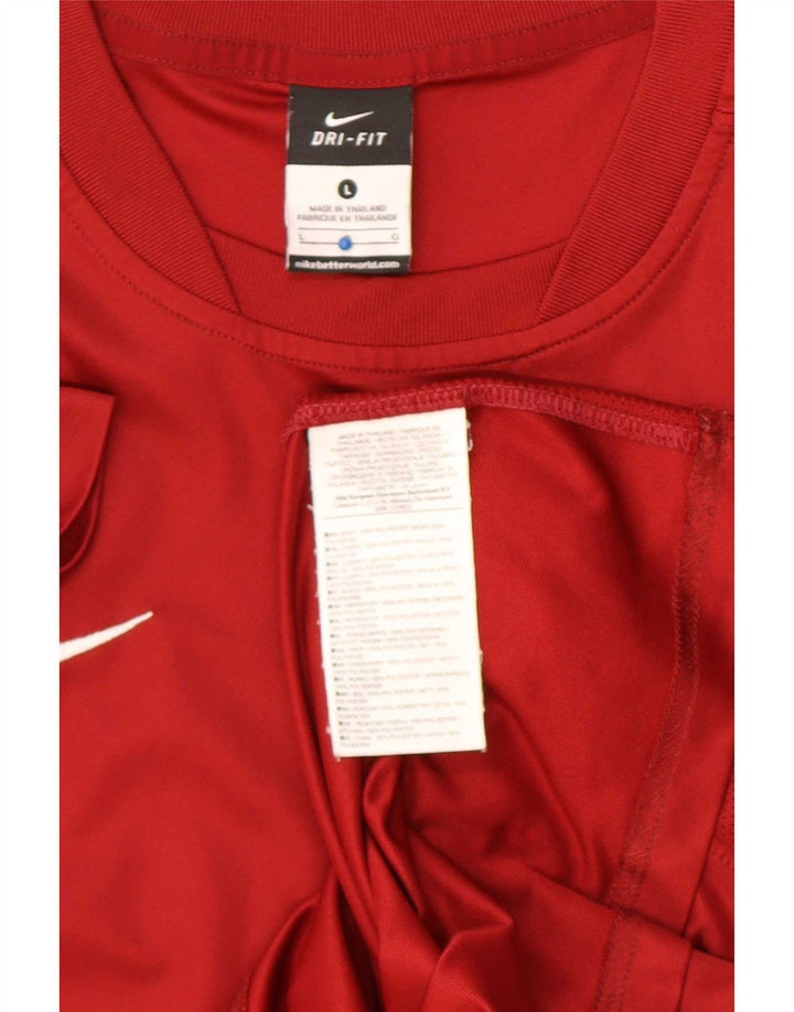 Ανδρικό T-Shirt Nike Dri Fit Top μεγάλο κόκκινο πολυεστέρα
