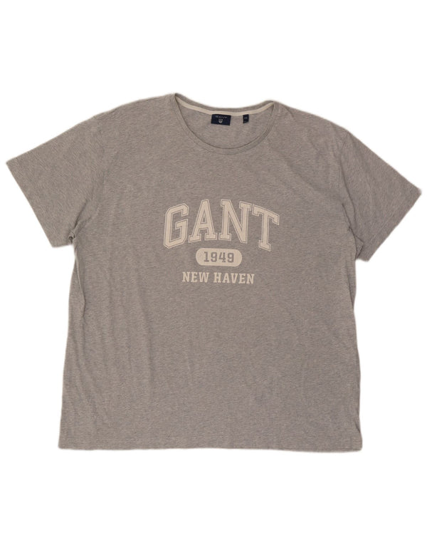 Ανδρικό γραφικό T-Shirt Gant 4XL, βαμβακερό γκρι