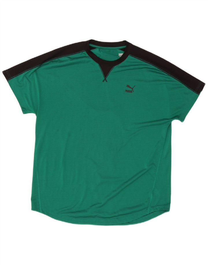 Ανδρικό γραφικό T-Shirt Puma Top XL Πράσινο Colourblock Πολυεστέρας