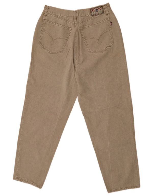 Vintage γυναικείο κωνικό τζιν IT 42 Medium W30 L28 Beige βαμβακερό