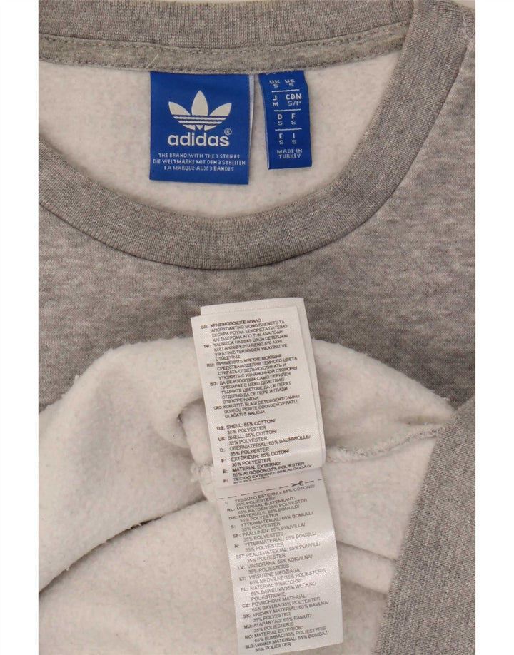 Ανδρικό γραφικό φούτερ Adidas Jumper Μικρό γκρι βαμβακερό