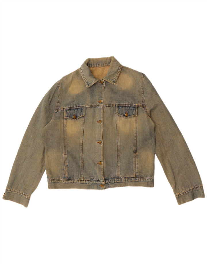 Vintage γυναικείο τζιν μπουφάν UK 16 Large Blue