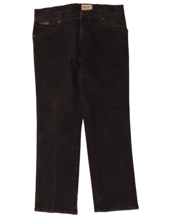Ανδρικό τζιν Texas Straight Wrangler W35 L30 μαύρο βαμβακερό
