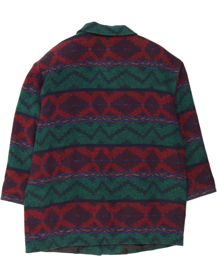 VINTAGE Womens Oversized Overcoat UK 16 Large Multicoloured Argyle/Diamond Vintage Vintage and Second-Hand Vintage from Messina Hembry 
