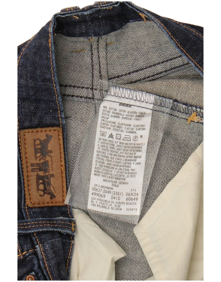 Γυναικείο τζιν Levi's Crop Straight W34 L26 Navy Blue Cotton