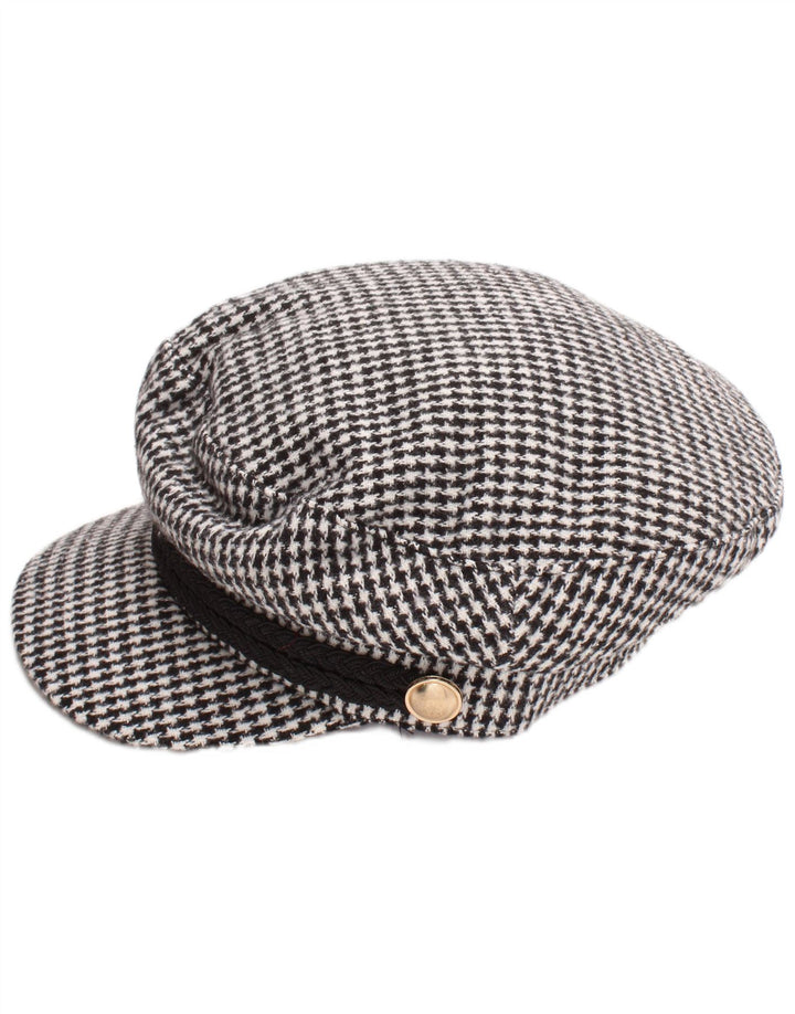 Zara Γυναικείο Καπάκι Newsboy Small Black Houndstooth
