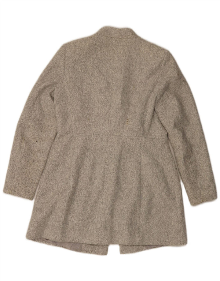Zara Γυναικείο Παλτό UK 14 Large Grey Polyester