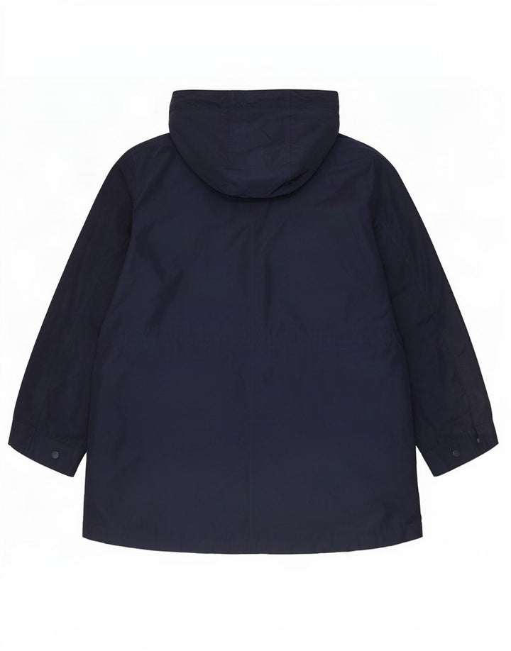 Marks & Spencer Γυναικείο μπουφάν Parka με κουκούλα UK 20 2XL Navy Blue Polyester