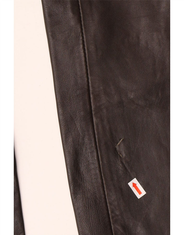 MADDOX Γυναικείο Δερμάτινο Παντελόνι EU 36 Small W26 L32 Καφέ Δερμάτινο