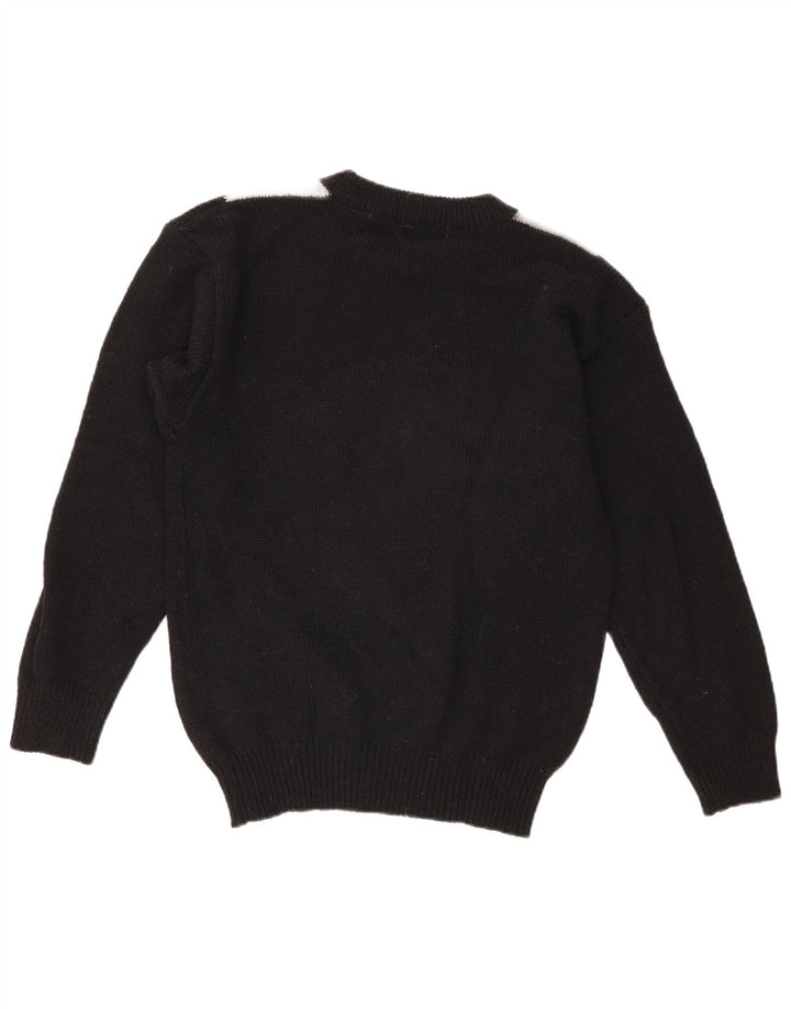 Classics γυναικείο πουλόβερ με λαιμόκοψη UK 14 Medium Black Colourblock