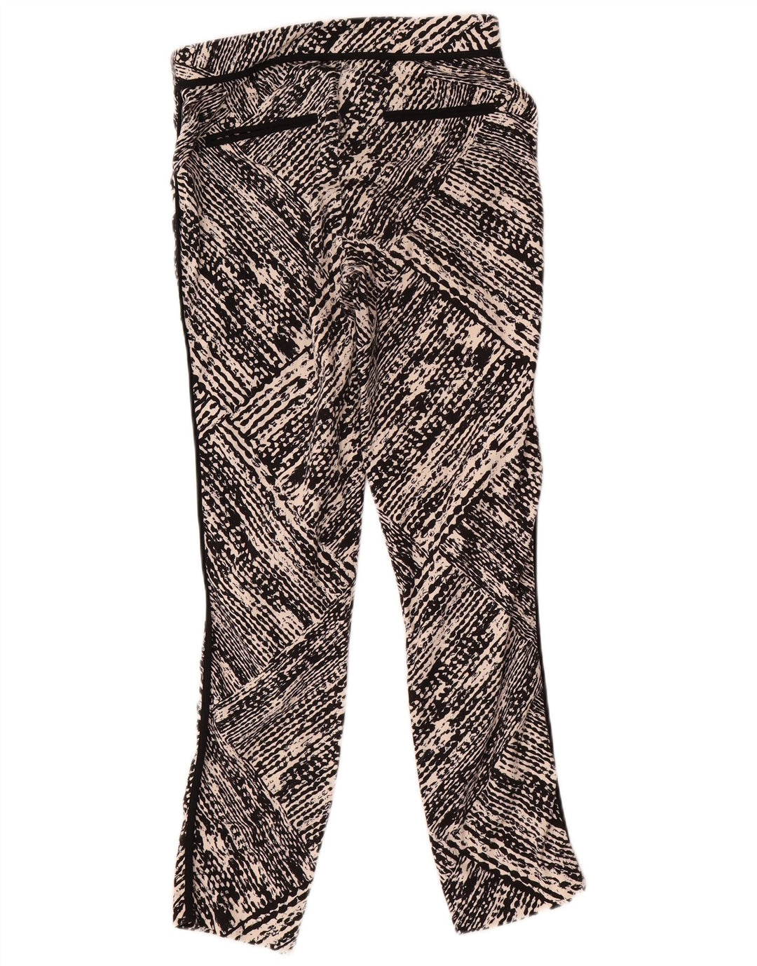 Zara Γυναικείο Abstract Pattern Slim Casual Παντελόνι Small W26 L27 Black