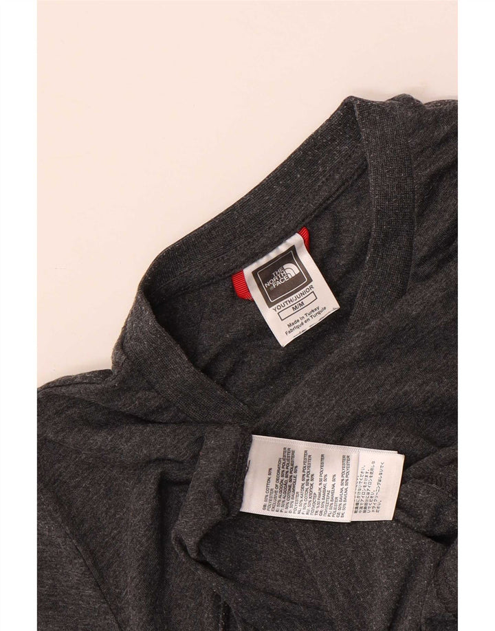 The North Face Boys T-Shirt Top 9-10 Years Medium Grey Cotton