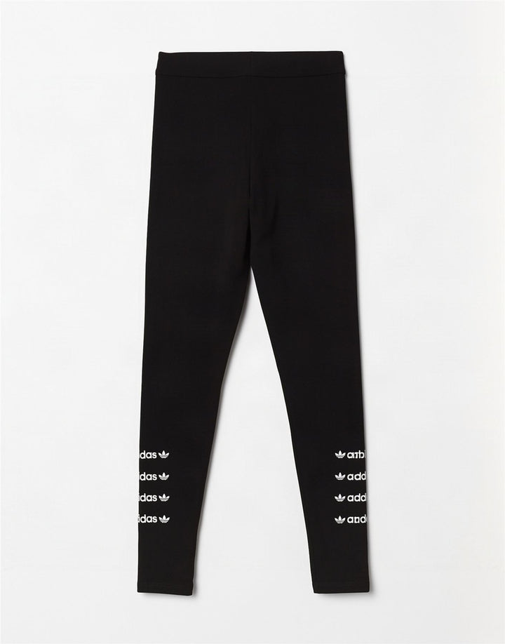 Γυναικεία γραφικά κολάν Adidas UK 12 μεσαίο μαύρο βαμβακερό