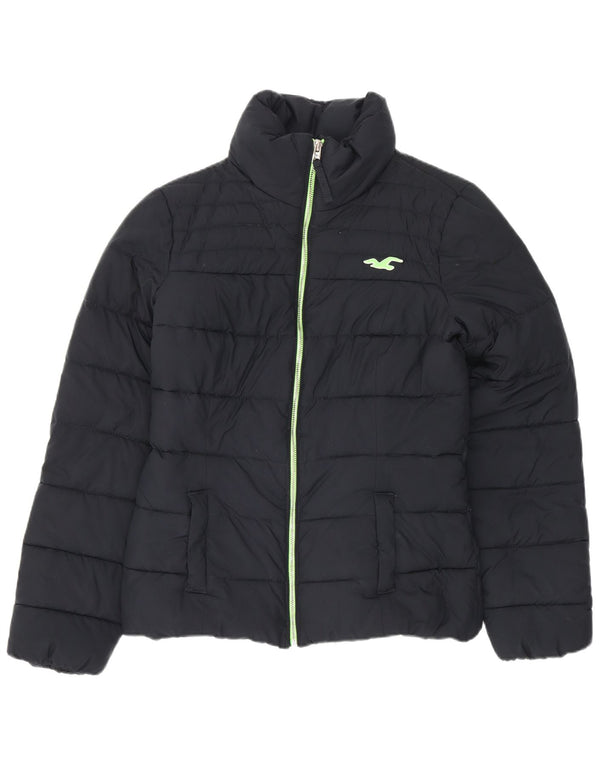 Hollister γυναικείο μπουφάν Sherpa UK 10 Small Navy Blue Polyester