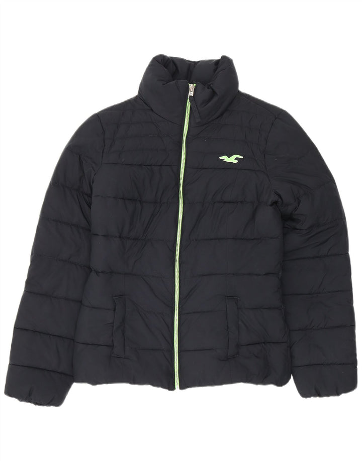 Hollister γυναικείο μπουφάν Sherpa UK 10 Small Navy Blue Polyester