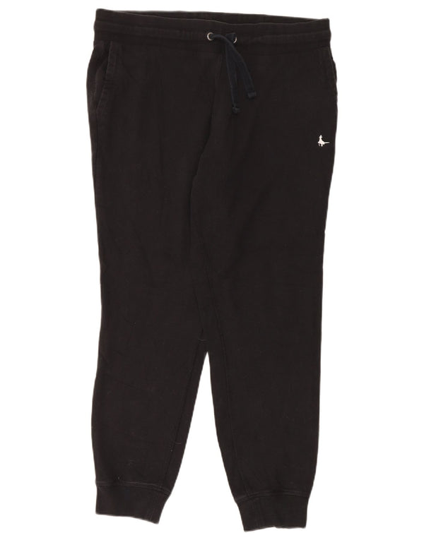 Jack Wills Γυναικεία φόρμα παντελόνι Joggers UK 16 Large Black Cotton