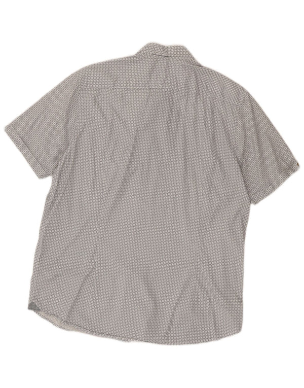 Ted Baker Ανδρικό κοντομάνικο πουκάμισο μέγεθος 6 2XL Γκρι φλοράλ βαμβακερό