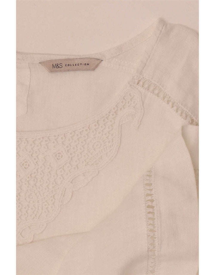 Marks & Spencer Γυναικεία Μπλούζα Top 10 Small White