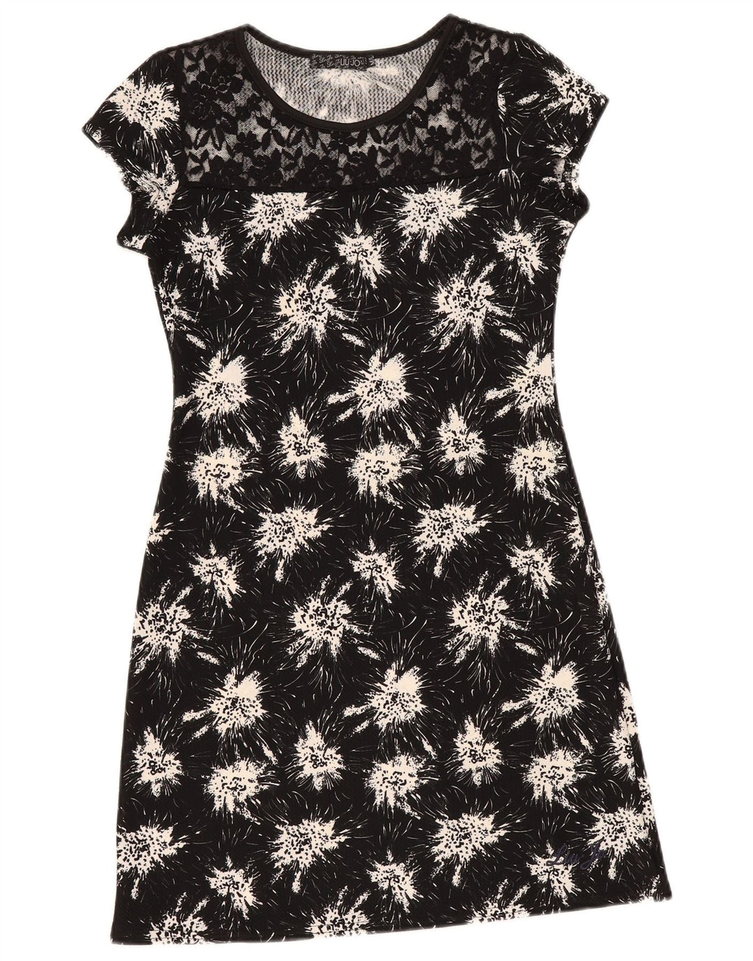 Γυναικείο φόρεμα με θήκη Liu Jo UK 12 Medium Black Floral Polyester