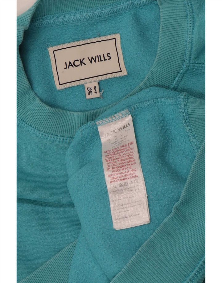 Jack Wills Γυναικείο φούτερ μεγάλου μεγέθους Jumper UK 8 Small Blue Cotton