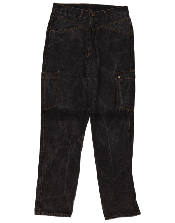 Vintage Mens Cargo Tapered Jeans W33 L34 Grey Cotton