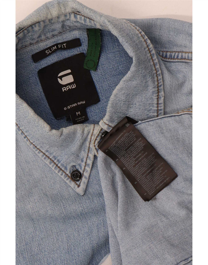 Ανδρικό τζιν πουκάμισο G-Star Slim Fit, μεσαίο μπλε βαμβακερό