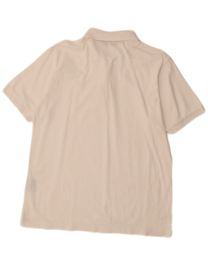 Ανδρικό μπλουζάκι πόλο KAPPA, μεσαίο λευκό βαμβακερό