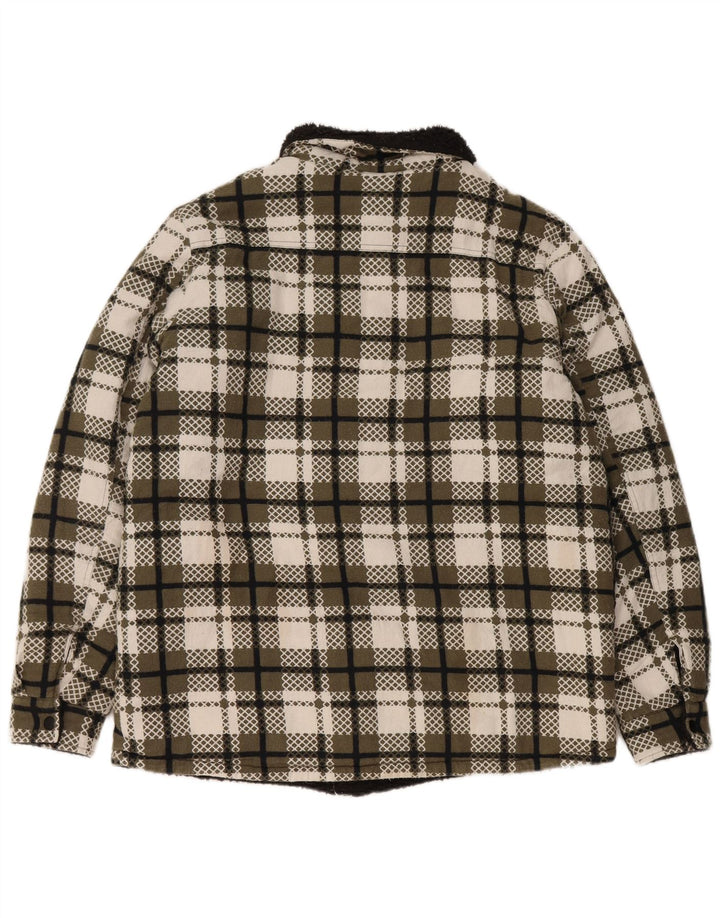 VINTAGE Γυναικείο Σέρπα Μπουφάν UK 16 Μεγάλη Πράσινη Επιταγή