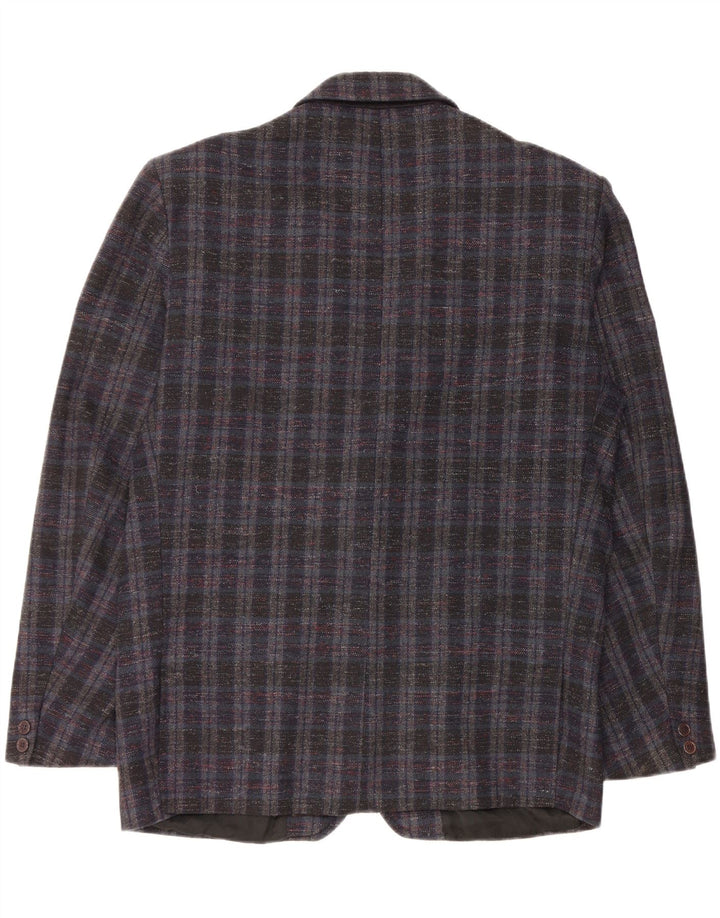 Vintage Ανδρικό σακάκι σακάκι με 2 κουμπιά UK 42 XL Navy Blue Check