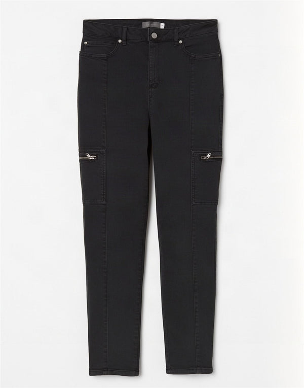 MINT VELVET Γυναικεία Skinny Jeans Cargo UK 12 Medium W30 L28 Γκρι βαμβακερό