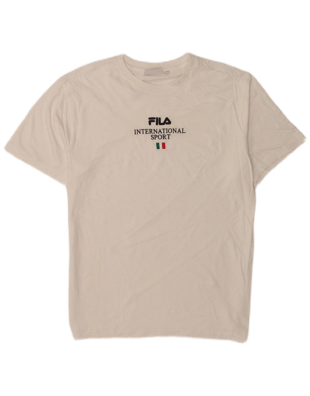 Ανδρικό γραφικό T-Shirt Fila Top Μεσαίο λευκό βαμβακερό