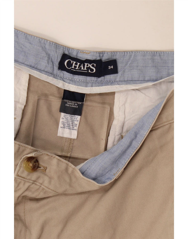 CHAPS Ανδρικό σορτς Chino W34 Μεγάλο Μπεζ βαμβακερό