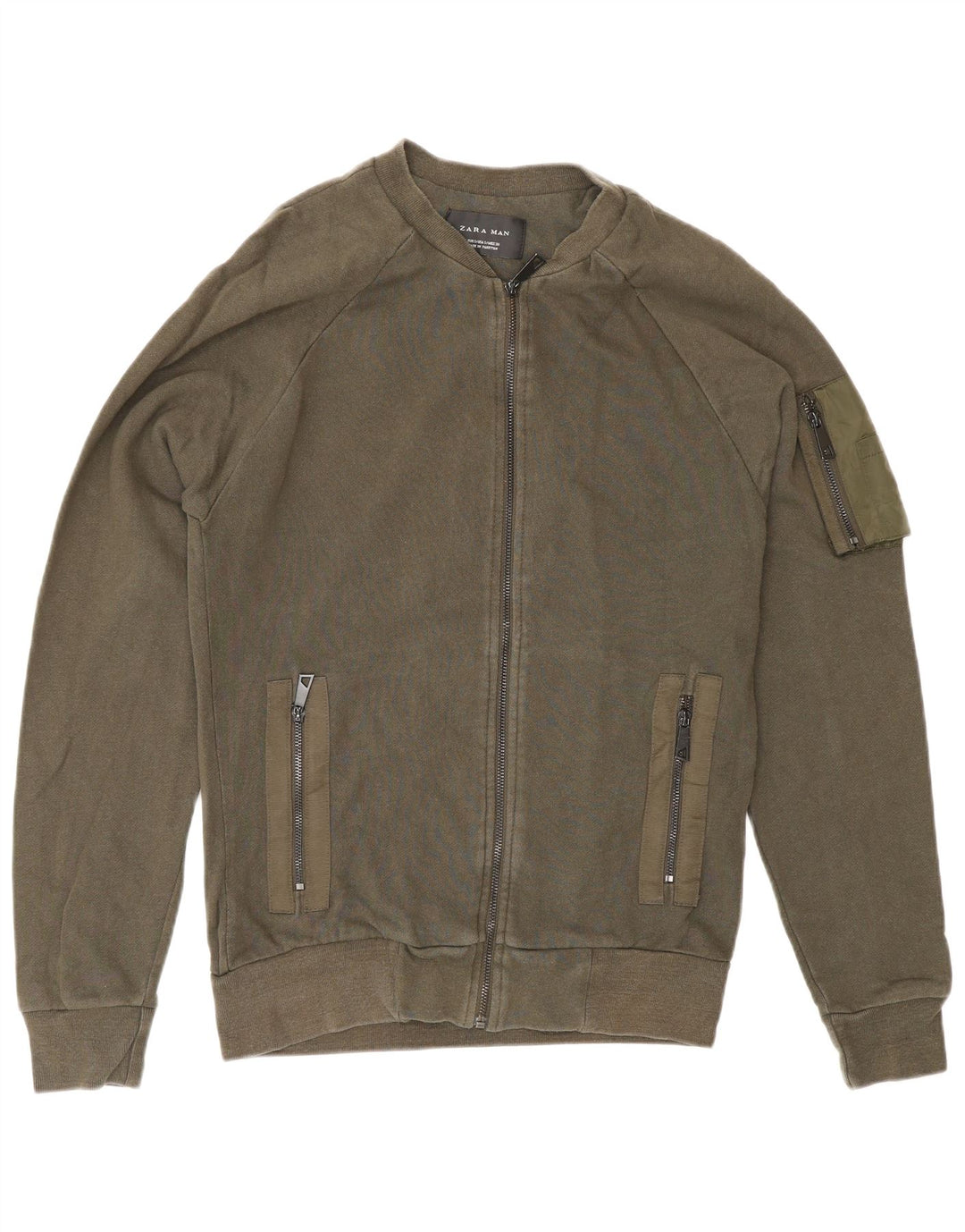 Ανδρική φόρμα Zara Top Jacket Small Khaki Cotton