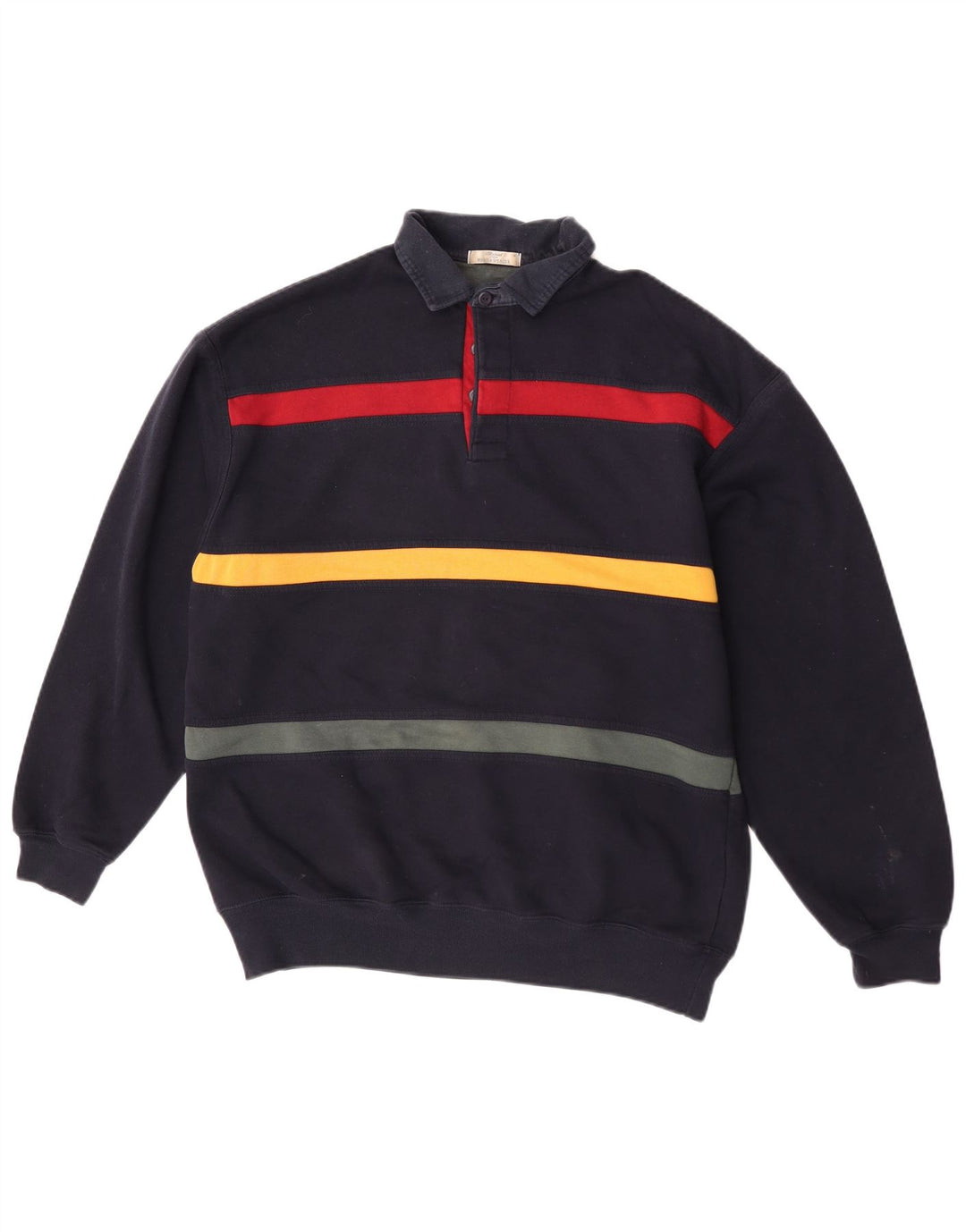 Marks & Spencer Ανδρική φούτερ St. Michael Jumper Medium Navy Blue ριγέ